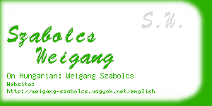 szabolcs weigang business card